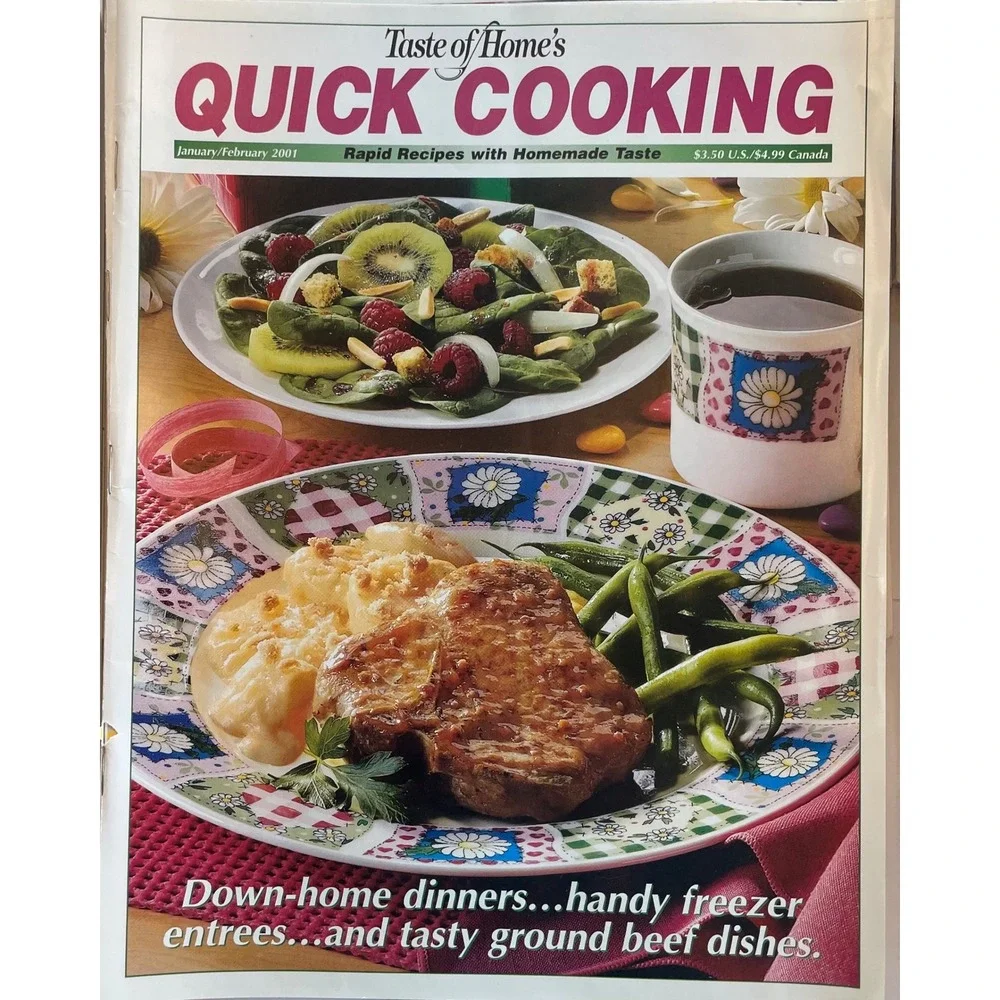 Taste of Home Quick Cooking Magazine 2000 2001 2002 Full Years 18 Issues